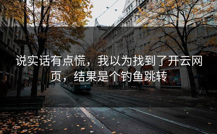 说实话有点慌，我以为找到了开云网页，结果是个钓鱼跳转